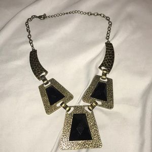 Black and gold chunky necklace